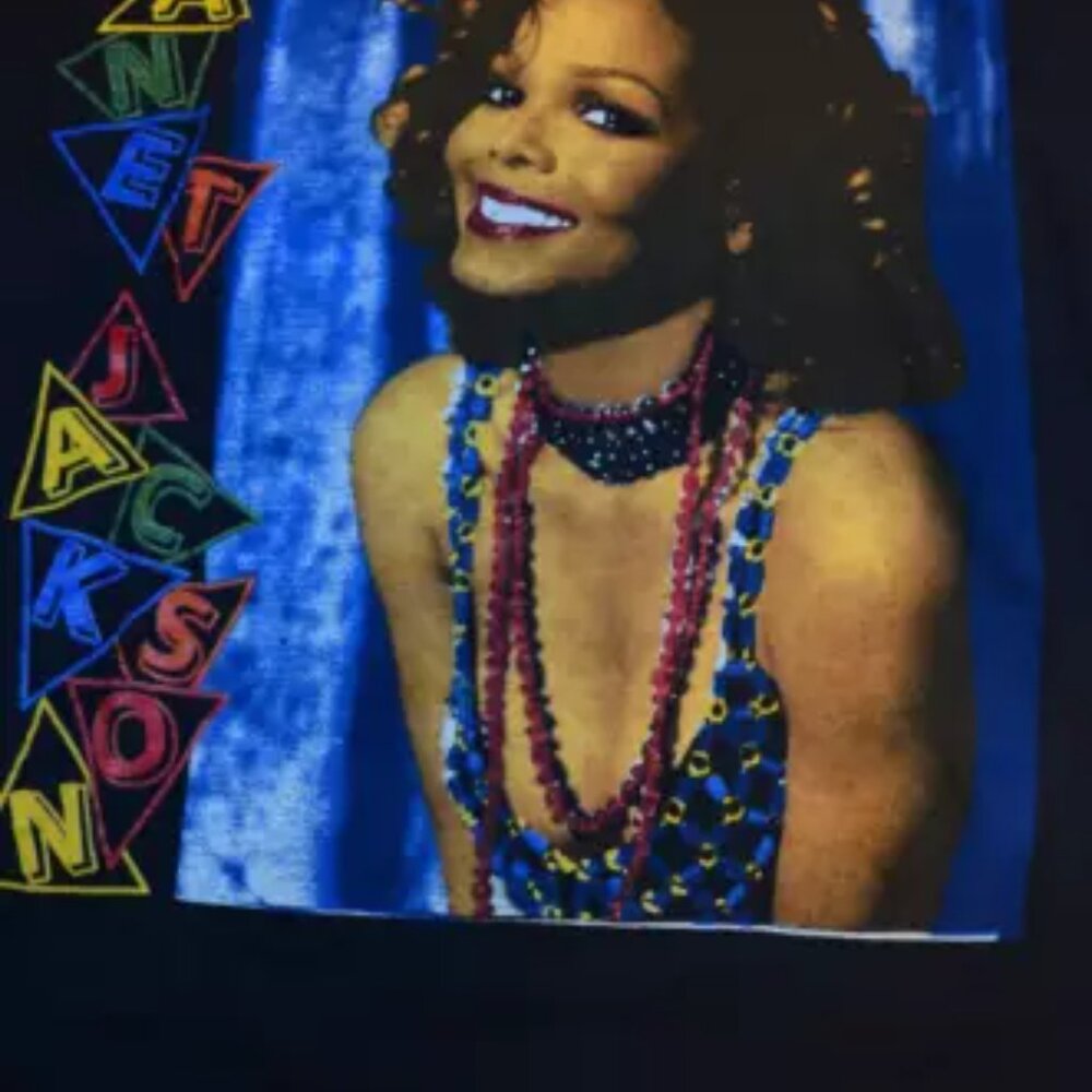 Vintage 1990s Janet Jackson Poetic Justice Bootleg Rare Rap Tee Men's Size XL - Picture 3 of 10